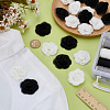 20Pcs 2 Colors 3D Rose Flower Polyester Computerized Embroidered Ornament Accessories DIY-FG0007-96-4