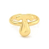 Brass Letter Open Cuff Rings for Women RJEW-G313-01T-G-2