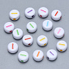 Craft Acrylic Horizontal Hole Letter Beads SACR-S201-11I-1