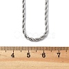 Non-Tarnish 304 Stainless Steel Rope Chain Necklaces NJEW-F226-03P-03-2