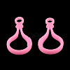 Opaque Solid Color Bulb Shaped Plastic Push Gate Snap Keychain Clasp Findings KY-R006-05-1