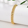 Brass Micro Pave Cubic Zirconia Hinged Bangles for Women BJEW-D313-02G-4