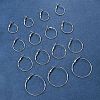 32Pcs 4 Styles Iron Huggie Hoop Earring Findings IFIN-FS0001-49B-7