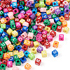 Mixed Color Acrylic Enamel Beads SACR-TA0001-08-2