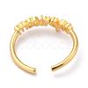 Constellation/Zodiac Sign Brass Cuff Rings RJEW-J074-05G-E-2