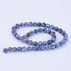 Natural Blue Spot Jasper Beads Strands G-Q462-8mm-06-2