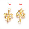 Tibetan Style Alloy Metal Fleur De Lis Pendants EA8747Y-G-2
