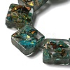 Dyed Natural Imperial Jasper with Resin Beads Strands G-G083-C01-01-3