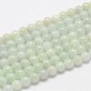 Natural Myanmar Jade/Burmese Jade Beads Strands G-F306-13-6mm-1
