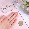 1Pc 925 Sterling Silver Spring Gate Rings FIND-BBC0003-39-3