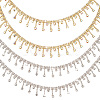 2 Yard 2 Style Glass Rhinestone Cup Chains FIND-PH0017-01-1
