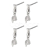 SHEGRACE Brass Micro Pave Cubic Zirconia Stud Earrings XGRQ4N869-713P-1