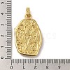 Rack Plating Brass Micro Pave Cubic Zirconia with Sea shell Pendants KK-Q795-15C-G-3