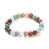Natural Mixed Wealth Stone Beaded Stretch Bracelets BJEW-D446-C-39-2