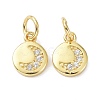 Brass Micro Pave Cubic Zirconia Charms ZIRC-C022-23G-1