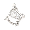 Brass Micro Pave Cubic Zirconia Pendants LS-KK-D091-04P-1