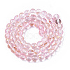 Transparent Spray Painted Glass Bead Strands GLAA-N035-03B-B06-2