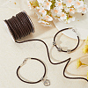1 Roll Round Braided Cowhide Cords WL-SC0001-01B-4
