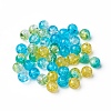 5 Colors Spray Painted & Baking Paint Crackle Glass Beads CCG-X0010-06-8mm-2