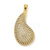 Rack Plating Brass Micro Pave Cubic Zirconia Pendants KK-I718-13G-1