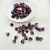 Glass Bead Caps LS-GLAA-WH0033-90F-1