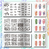 Stainless Steel DIY Nail Art Templates MRMJ-WH0092-023-3