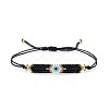 Bohemian Glass Seed Beaded Braided Bead Bracelets FI0192-2