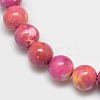 Synthetic Fossil Beads Strands G-L028-6mm-07-3