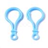 Opaque Solid Color Bulb Shaped Plastic Push Gate Snap Keychain Clasp Findings KY-R006-06-2