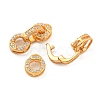 925 Sterling Silver Micro Pave Clear Cubic Zirconia Fold Over Clasps STER-U001-10G-2
