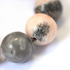 Natural Pink Zebra Jasper Round Bead Strands G-E334-10mm-11-5