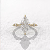 Brass Pave Cubic Zirconia Finger Rings FS-WG1A7FF-08-2