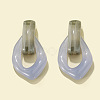 Oval Resin Dangle Stud Earrings FS-WGCF92D-05-1
