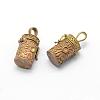 Brass Prayer Box Pendants KK-F722-28C-RS-1