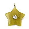 Natural Lemon Jade Pendants G-Z157-01G-06-1