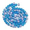 Spray Painted Crackle Glass Beads Strands CCG-Q001-10mm-19-2