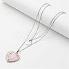 316 Surgical Stainless Steel Cable Chains Tiered Necklaces NJEW-JN01738-1