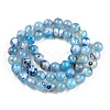 Natural Fire Crackle Agate Beads Strands G-S346-8mm-19-4