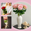 50Pcs Silk Fabric & Plastic Artificial Rose Leaf AJEW-PH0008-12-5