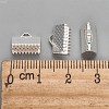 280Pcs Iron Ribbon Crimp Ends IFIN-CP0002-97G-3