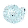 Electroplate Transparent Glass Beads Strands EGLA-N055-03A-03-2