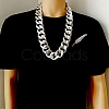 Unisex Thick CCB Plastic Cuban Link Chains Necklaces LS-NJEW-V006-02P-1