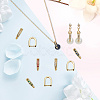16Pcs 4 Colors Rack Plating Brass Pave Cubic Zirconia Snap on Bails KK-AR0003-55G-5