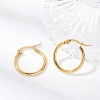 PVD Vacuum Plating 201 Stainless Steel Hoop Earrings with 304 Stainless Steel Pins for Women EJEW-D279-12G-05-1