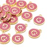 Golden Plated Alloy Enamel Charms X-ENAM-S118-08G-4