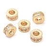 Rack Plating Brass Micro Pave Cubic Zirconia Beads KK-A186-03B-LG-2