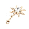 Alloy Rhinestone Pendant Decoration HJEW-P021-01G-G-2