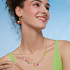 Glass Round Pendants PALLOY-TADJ00001-01-6
