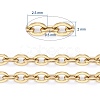 3.28 Feet Ion Plating(IP) 304 Stainless Steel Cable Chains X-CHS-H007-55G-2