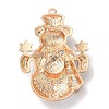 Christmas Zinc Alloy Rhinestone Pendnats PALLOY-K008-02D-KCG-2